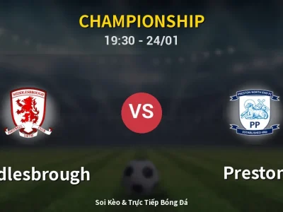 Soi Kèo Middlesbrough vs Preston – 19:30 24/01 | Nhận Định, Dự Đoán Tỷ Số