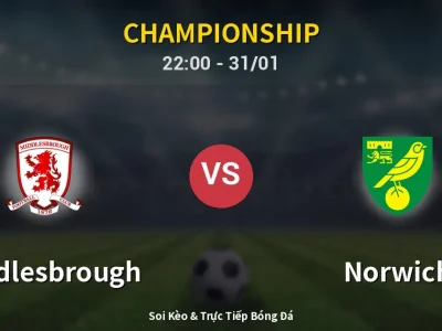 Soi Kèo Middlesbrough vs Norwich – 22:00 31/01 | Nhận Định, Dự Đoán Tỷ Số