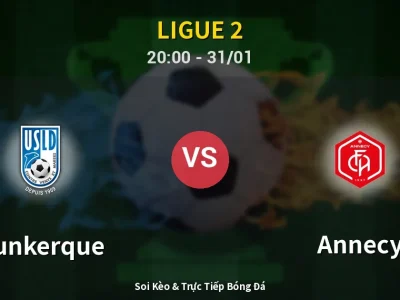 🔴 Trực Tiếp: Dunkerque 0-1 Annecy – Link Xem Ligue 2 (Full HD)