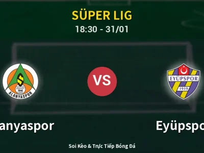 Kết Quả: Alanyaspor 1-3 Eyüpspor – Highlight & Bàn Thắng | Süper Lig