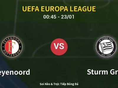 Kết Quả: Feyenoord 3-0 Sturm Graz – Highlight & Bàn Thắng | UEFA Europa League