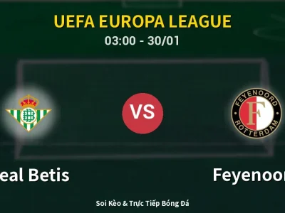 Kết Quả: Real Betis 2-1 Feyenoord – Highlight & Bàn Thắng | UEFA Europa League