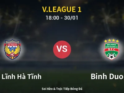 Kết Quả: Hồng Lĩnh Hà Tĩnh 0-0 Binh Duong – Highlight & Bàn Thắng | V.League 1
