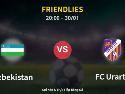 🔴 Trực Tiếp: Uzbekistan 1-1 FC Urartu – Link Xem Friendlies (Full HD)