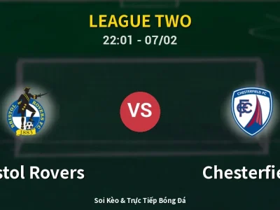 Soi Kèo Bristol Rovers vs Chesterfield – 22:01 07/02 | Nhận Định, Dự Đoán Tỷ Số