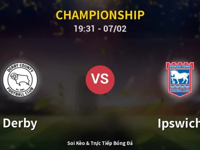 🔴 Trực Tiếp: Derby 1-1 Ipswich – Link Xem Championship (Full HD)