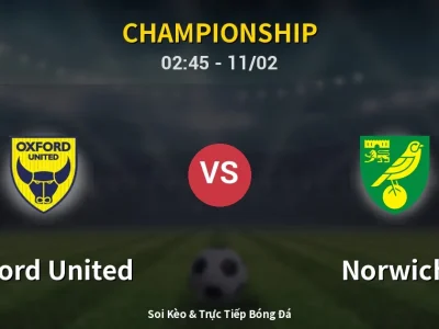 Kết Quả: Oxford United 0-3 Norwich – Highlight & Bàn Thắng | Championship