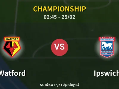 Kết Quả: Watford 0-2 Ipswich – Highlight & Bàn Thắng | Championship