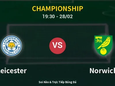 Soi Kèo Leicester vs Norwich – 19:30 28/02 | Nhận Định, Dự Đoán Tỷ Số