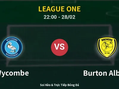 Soi Kèo Wycombe vs Burton Albion – 22:00 28/02 | Nhận Định, Dự Đoán Tỷ Số