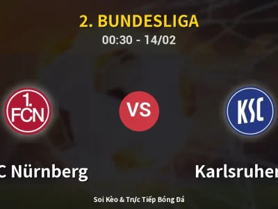 Kết Quả: 1. FC Nürnberg 5-1 Karlsruher SC – Highlight & Bàn Thắng | 2. Bundesliga