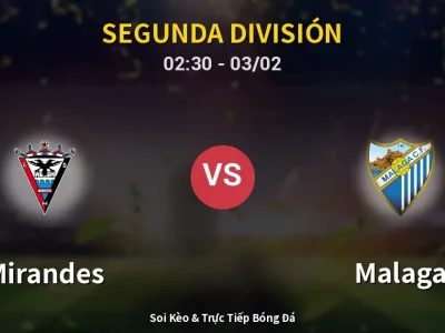 Kết Quả: Mirandes 2-1 Malaga – Highlight & Bàn Thắng | Segunda División