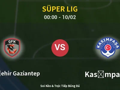 Kết Quả: Gazişehir Gaziantep 2-1 Kasımpaşa – Highlight & Bàn Thắng | Süper Lig