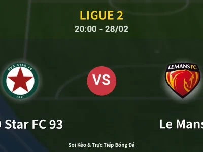 Soi Kèo RED Star FC 93 vs Le Mans – 20:00 28/02 | Nhận Định, Dự Đoán Tỷ Số