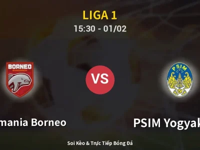 Kết Quả: Pusamania Borneo 2-1 PSIM Yogyakarta – Highlight & Bàn Thắng | Liga 1