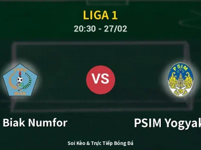 🔴 Trực Tiếp: PSBS Biak Numfor 1-3 PSIM Yogyakarta – Link Xem Liga 1 (Full HD)