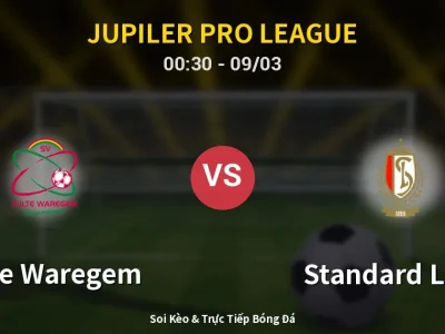Kết Quả: Zulte Waregem 0-1 Standard Liege – Highlight & Bàn Thắng | Jupiler Pro League