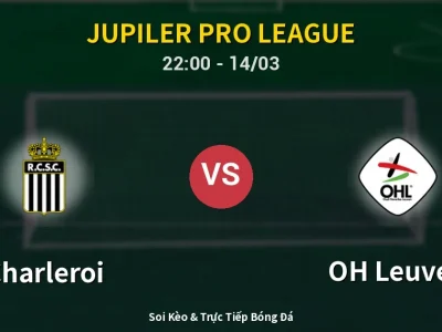 🔴 Trực Tiếp: Charleroi 0-0 OH Leuven – Link Xem Jupiler Pro League (Full HD)