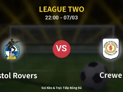 Soi Kèo Bristol Rovers vs Crewe – 22:00 07/03 | Nhận Định, Dự Đoán Tỷ Số