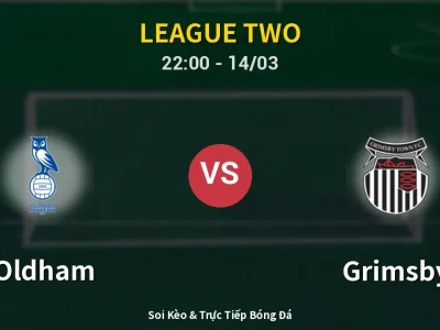 🔴 Trực Tiếp: Oldham 0-0 Grimsby – Link Xem League Two (Full HD)