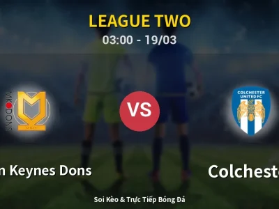 Kết Quả: Milton Keynes Dons 1-0 Colchester – Highlight & Bàn Thắng | League Two