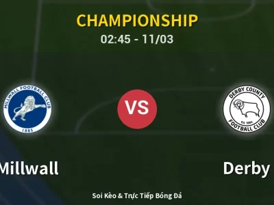 Kết Quả: Millwall 1-0 Derby – Highlight & Bàn Thắng | Championship