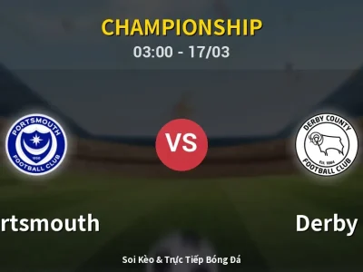 Kết Quả: Portsmouth 0-1 Derby – Highlight & Bàn Thắng | Championship