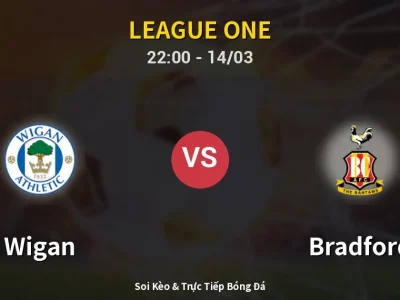 🔴 Trực Tiếp: Wigan 1-0 Bradford – Link Xem League One (Full HD)