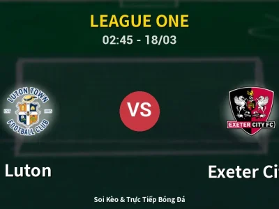Kết Quả: Luton 3-2 Exeter City – Highlight & Bàn Thắng | League One