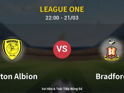 Soi Kèo Burton Albion vs Bradford – 22:00 21/03 | Nhận Định, Dự Đoán Tỷ Số