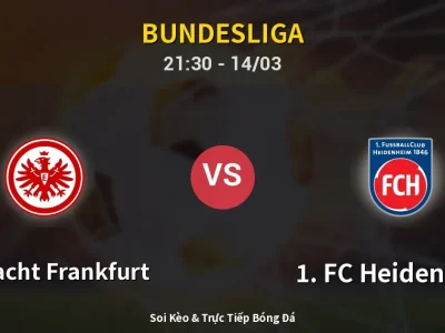 🔴 Trực Tiếp: Eintracht Frankfurt 0-0 1. FC Heidenheim – Link Xem Bundesliga (Full HD)