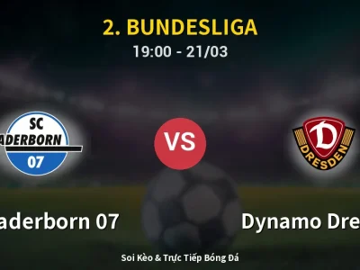 Kết Quả: SC Paderborn 07 2-1 Dynamo Dresden – Highlight & Bàn Thắng | 2. Bundesliga