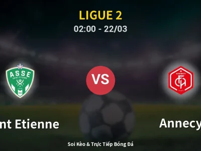 Kết Quả: Saint Etienne 4-0 Annecy – Highlight & Bàn Thắng | Ligue 2