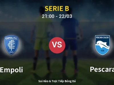 🔴 Trực Tiếp: Empoli 1-0 Pescara – Link Xem Serie B (Full HD)