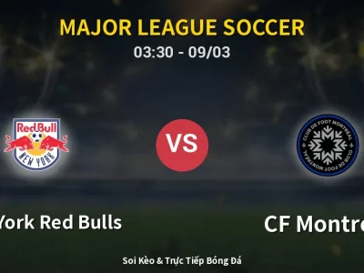 Kết Quả: New York Red Bulls 0-3 CF Montreal – Highlight & Bàn Thắng | Major League Soccer