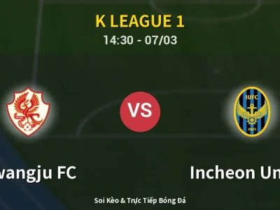 Kết Quả: Gwangju FC 3-2 Incheon United – Highlight & Bàn Thắng | K League 1