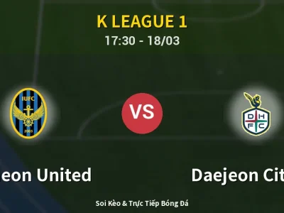 Kết Quả: Incheon United 1-3 Daejeon Citizen – Highlight & Bàn Thắng | K League 1