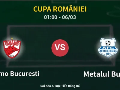 Kết Quả: Dinamo Bucuresti 1-0 Metalul Buzău – Highlight & Bàn Thắng | Cupa României