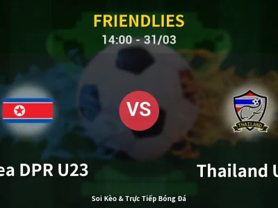 Kết Quả: Korea DPR U23 0-0 Thailand U23 – Highlight & Bàn Thắng | Friendlies