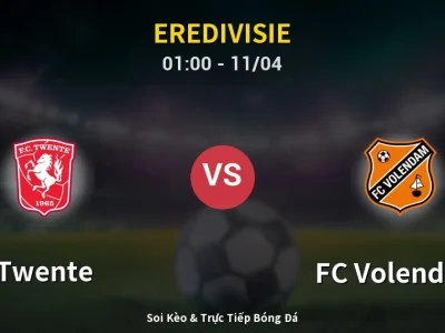 🔴 Trực Tiếp: Twente 2-0 FC Volendam – Link Xem Eredivisie (Full HD)
