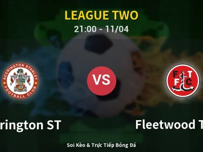 Soi Kèo Accrington ST vs Fleetwood Town – 21:00 11/04 | Nhận Định, Dự Đoán Tỷ Số
