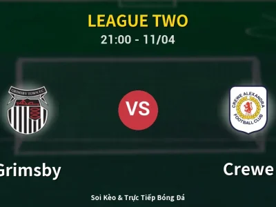 Soi Kèo Grimsby vs Crewe – 21:00 11/04 | Nhận Định, Dự Đoán Tỷ Số