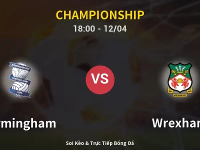🔴 Trực Tiếp: Birmingham 2-0 Wrexham – Link Xem Championship (Full HD)
