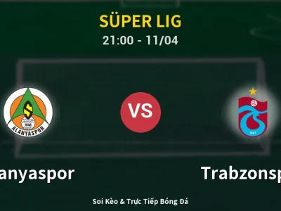 Soi Kèo Alanyaspor vs Trabzonspor – 21:00 11/04 | Nhận Định, Dự Đoán Tỷ Số