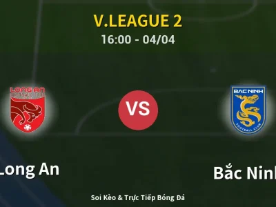 🔴 Trực Tiếp: Long An 0-0 Bắc Ninh – Link Xem V.League 2 (Full HD)