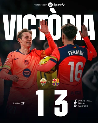 Barcelona Đại Thắng Elche 3-1, Bỏ Xa Real Madrid 4 Điểm Trên Đỉnh Bảng Xếp Hạng 1