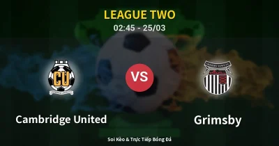 Cambridge United vs Grimsby 25/03