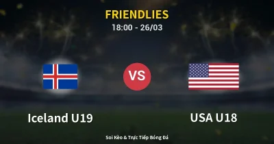 Iceland U19 vs USA U18 26/03